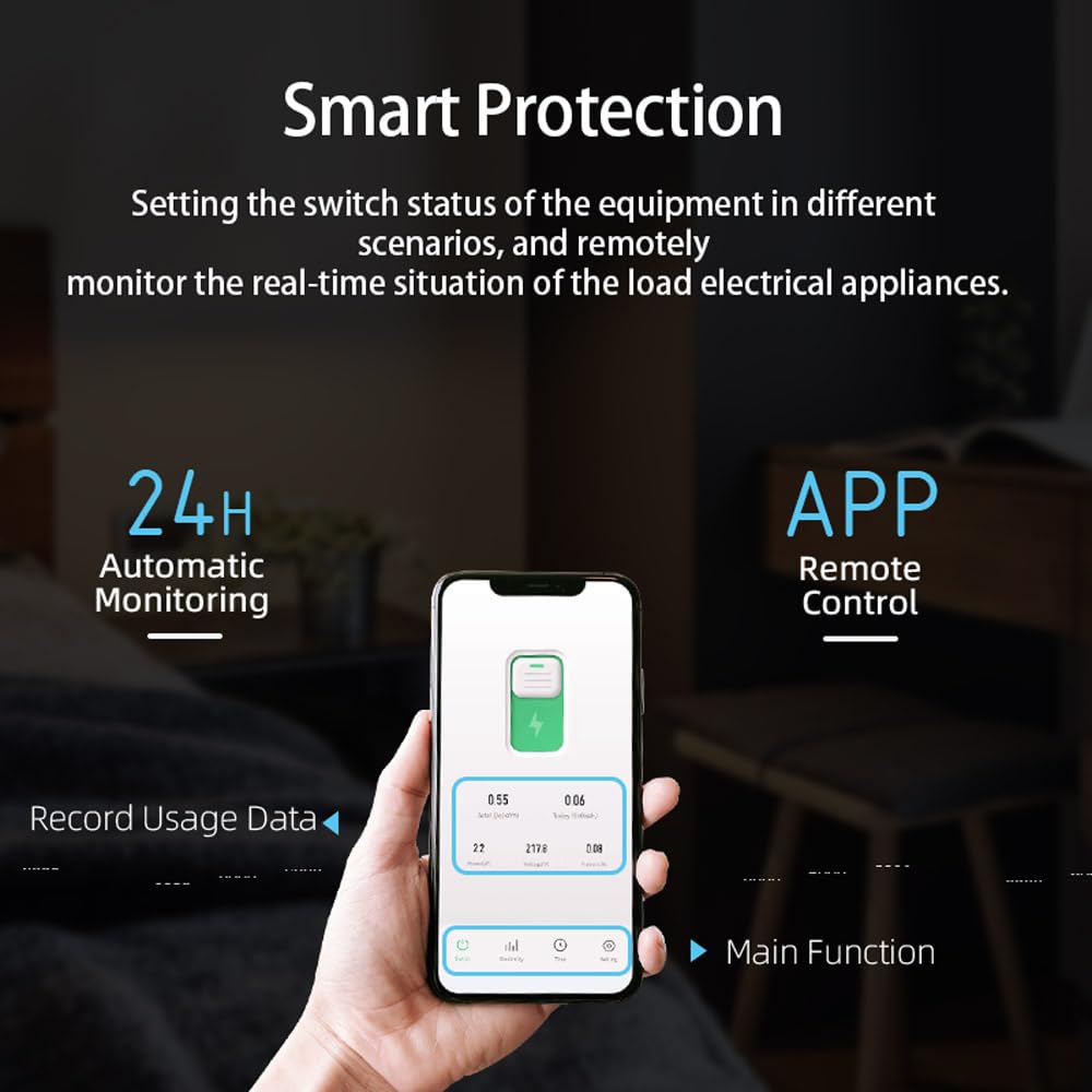 TONGOU SY1 Smart WiFi Switch | Timer, Energy Monitor, Alexa & Google Compatible | DIN Rail | Smart Life/Tuya App