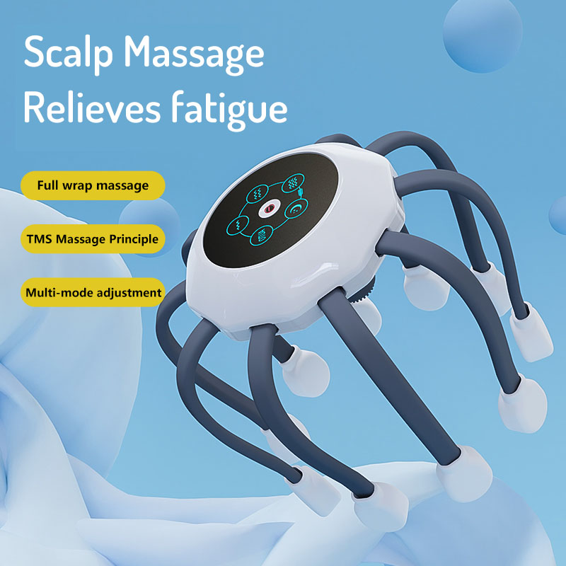 HIVAGI® Octopus Head Massager: Stress Relief and Relaxation - Electric Scalp Massager. - HIVAGI®