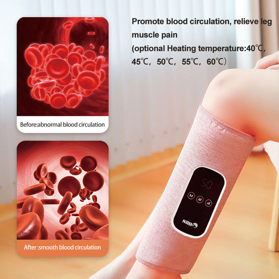 HIVAGI® Leg Massager with Heat, Air Compression Calf Massager, for Edema and Circulation and Muscles Relaxation. - HIVAGI®
