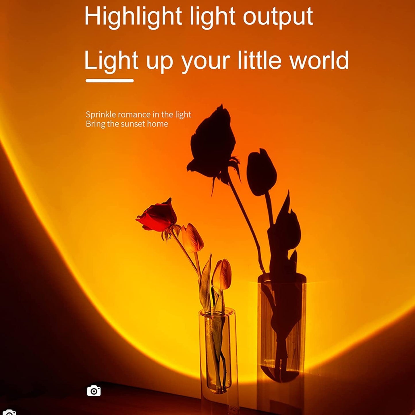 HIVAGI® Portable Mini Humidifier with Sunset Lamp - Enhance Your Environment with Mist, Light, and Relaxation. - HIVAGI®