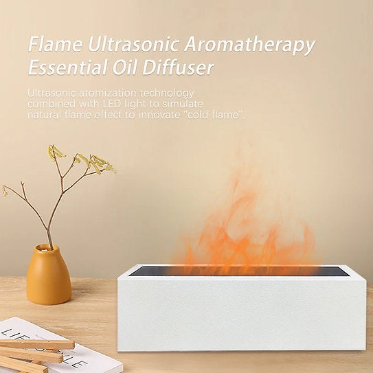 Flame Diffuser Humidifier - Ultrasonic Aroma Diffuser with USB - 200ml Essential Oil Diffuser for Cool Mist Humidification - HIVAGI®