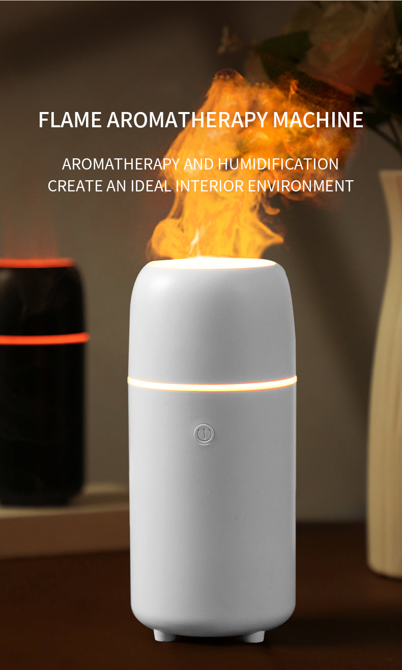 HIVAGI® 3D Flame Humidifier Ultrasonic Nebulizer - Aroma Diffuser with Color Changing LED Lights - Ideal for Home, Gym, Yoga. - HIVAGI®