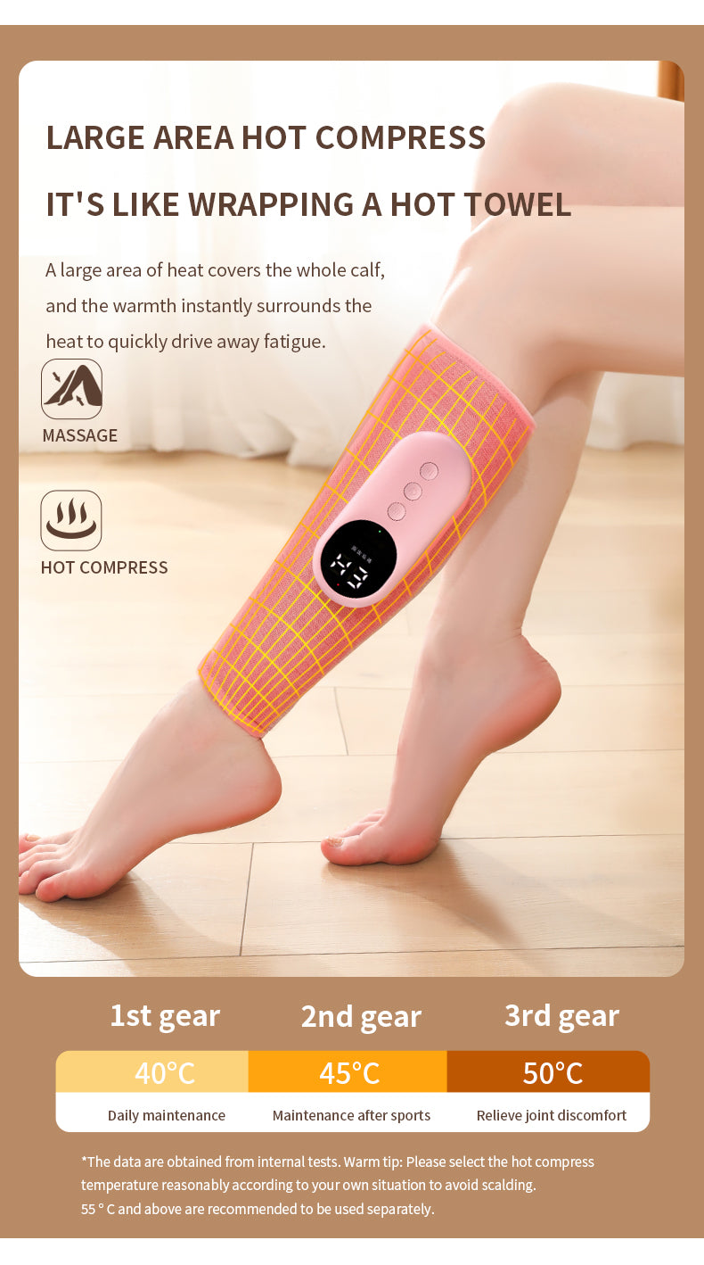 HIVAGI® Leg Massager with Heat, Air Compression Calf Massager, for Edema and Circulation and Muscles Relaxation. - HIVAGI®