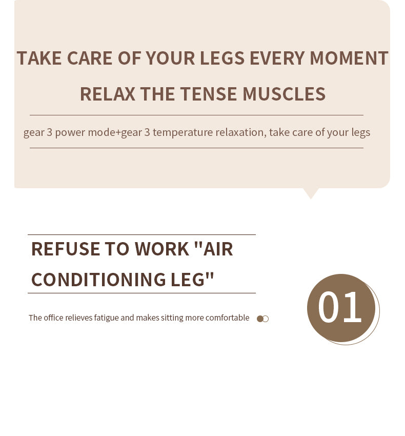 HIVAGI® Leg Massager with Heat, Air Compression Calf Massager, for Edema and Circulation and Muscles Relaxation. - HIVAGI®
