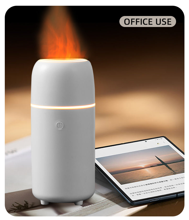 HIVAGI® 3D Flame Humidifier Ultrasonic Nebulizer - Aroma Diffuser with Color Changing LED Lights - Ideal for Home, Gym, Yoga. - HIVAGI®