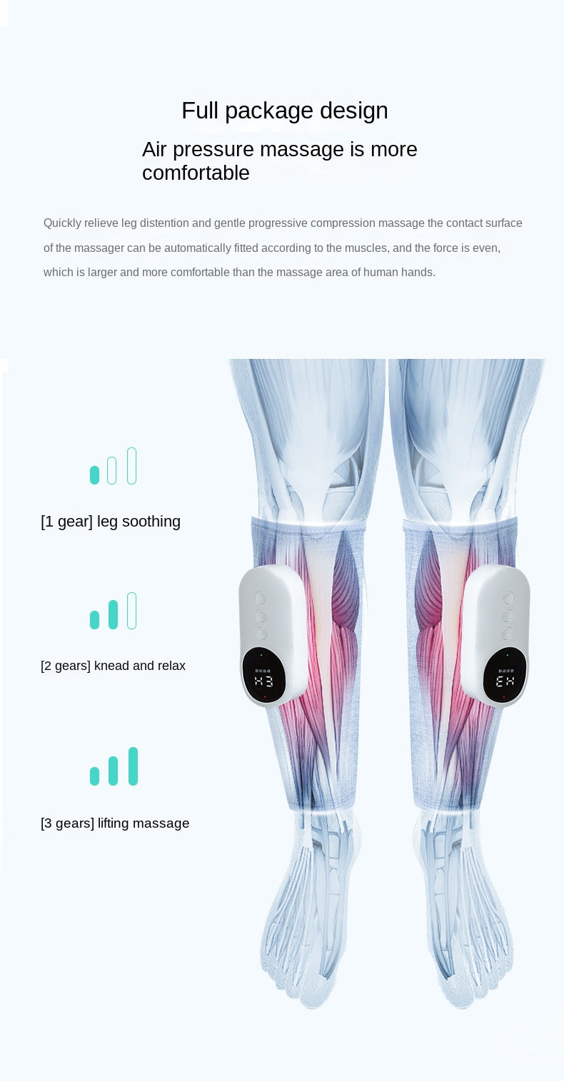 HIVAGI® Leg Massager with Heat, Air Compression Calf Massager, for Edema and Circulation and Muscles Relaxation. - HIVAGI®