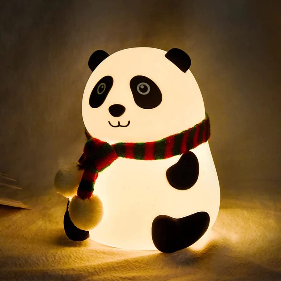 HIVAGI® Cute Nursery Decor Silicone Panda Bear Night Light for Bedroom
