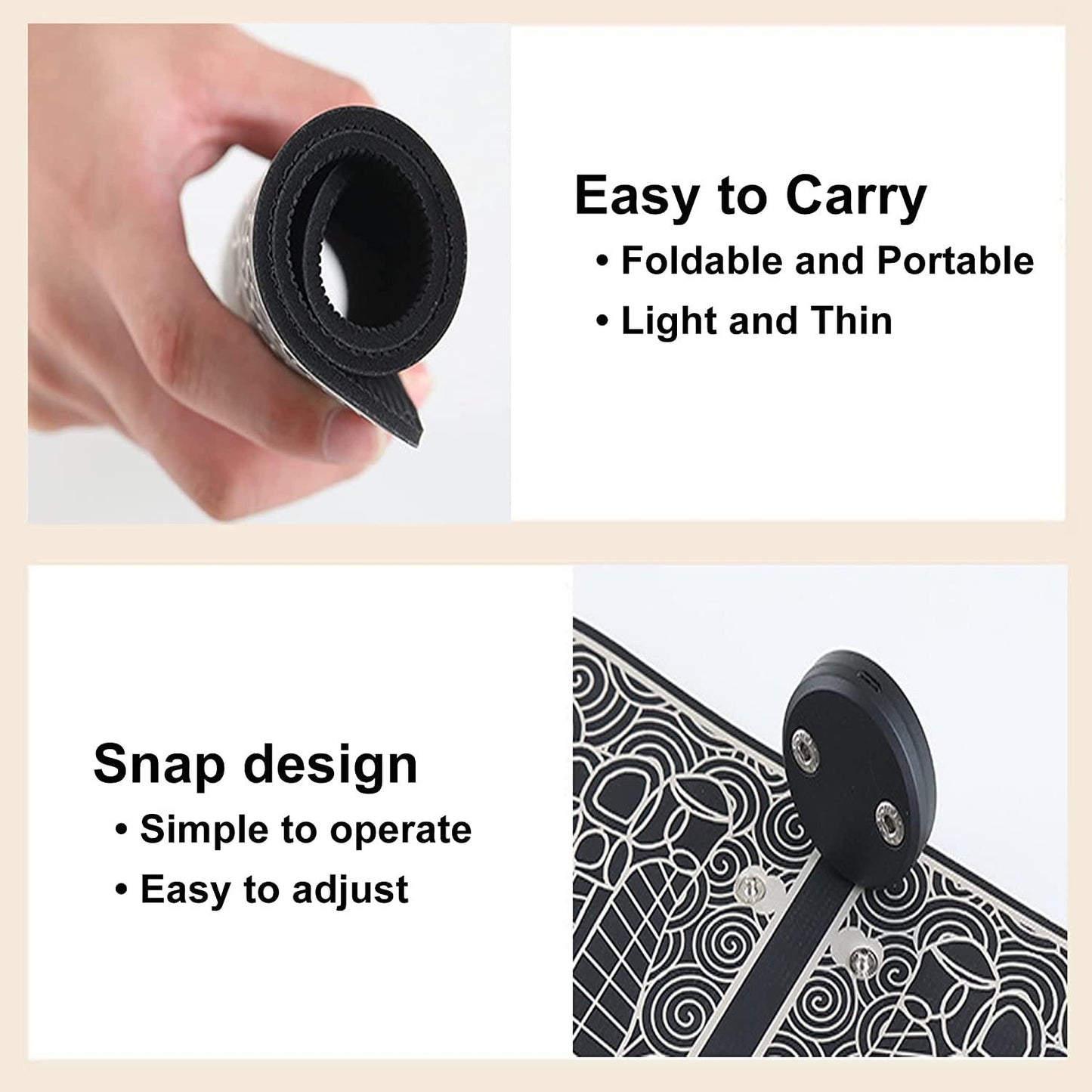 HIVAGI® Foot Massager Mat Pad Relax Feet for Home and Office Use Portable Electric Massage Pad. - HIVAGI®