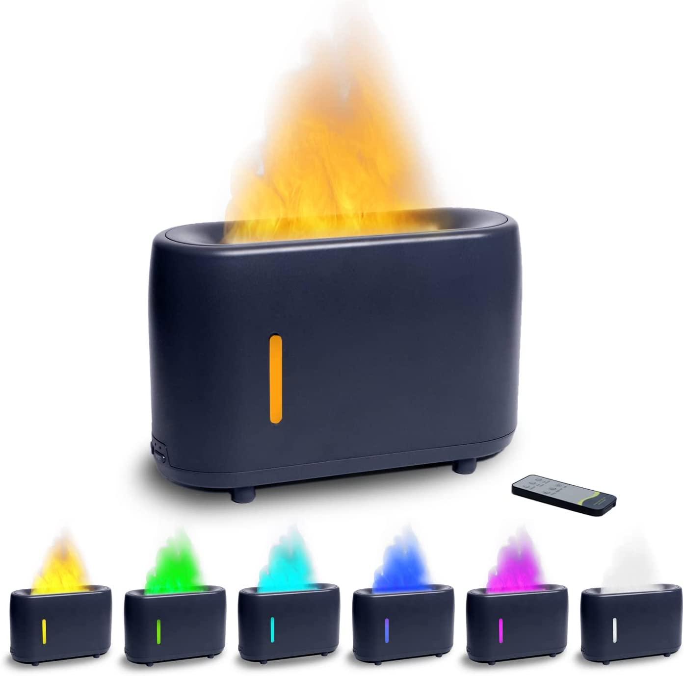 HIVAGI® Flame Air Aroma Diffuser Humidifier, 7 Flame Color Noiseless E