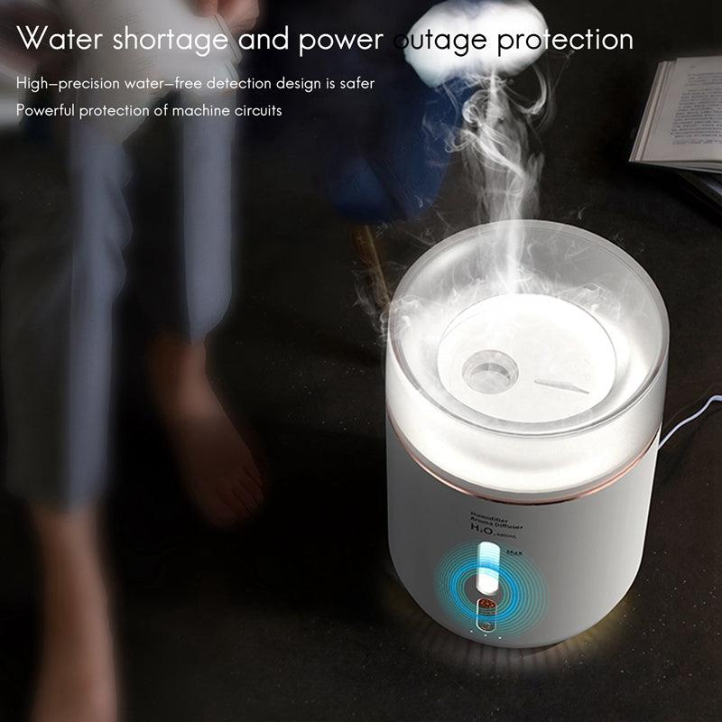 HIVAGI® Portable Mini Humidifier 480ml Cool Mist Humidifier USB Personal Desktop Humidifier For Bedroom Office Home Yoga Gym. - HIVAGI®