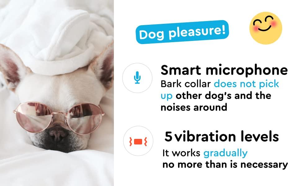 HIVAGI® Humane Anti Barking Training Collar - Vibration No Shock Dog Collar - Stop Barking Collar for Dogs - Best No Barking Control Dog Collar. - HIVAGI®