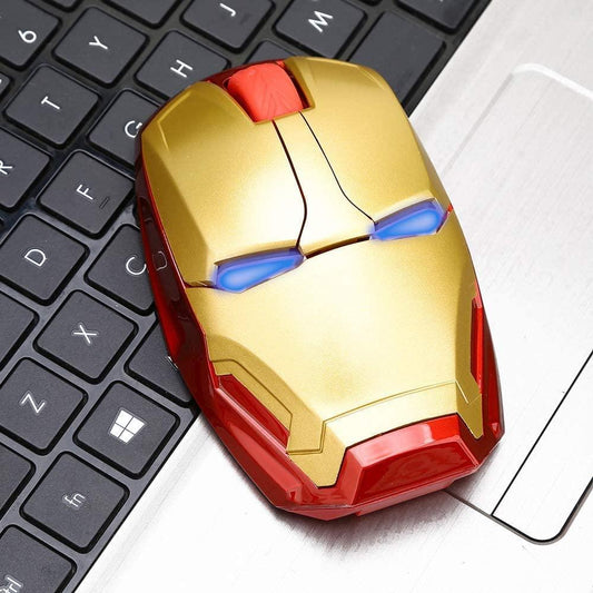 HIVAGI® Ironman Wireless Mouse With Nano USB Receiver (Red). - HIVAGI®