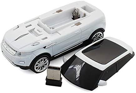HIVAGI® Wireless Cool SUV Car Shape Mouse With USB Receiver (White). - HIVAGI®