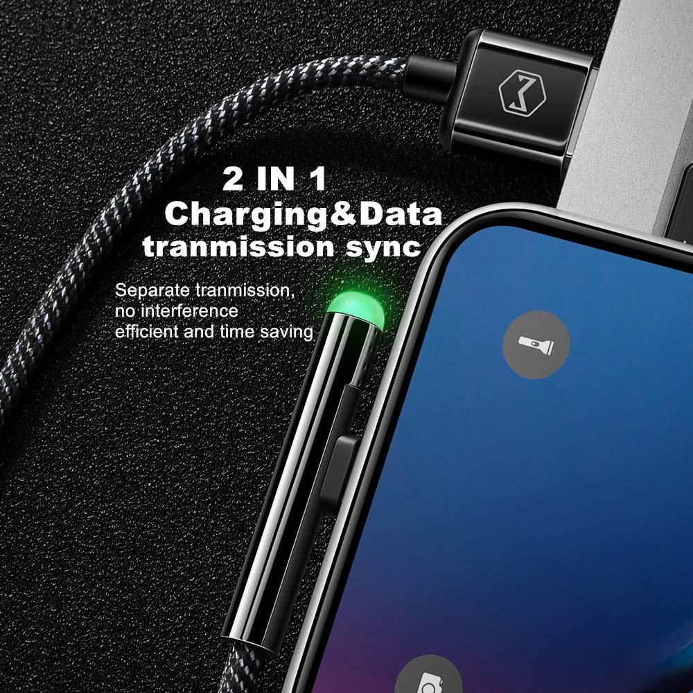 Mcdodo 90 Degree Elbow Design Gaming Cable for iPhone 13 12 11 X XS MAX XR 8 7 6 5 6s S Plus USB Data Cable. - HIVAGI®