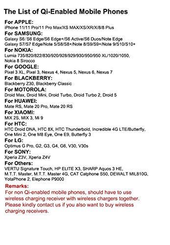 HIVAGI®  Standard Ultra-Slim UFO Shape Fantasy Crystal Clear Wireless Charger Pad with LED lighting for All Qi-Enabled Devices. - HIVAGI®