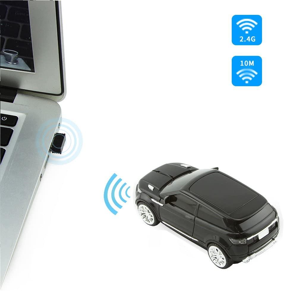 HIVAGI® Wireless Cool SUV Car Shape Mouse With USB Receiver (Black). - HIVAGI®