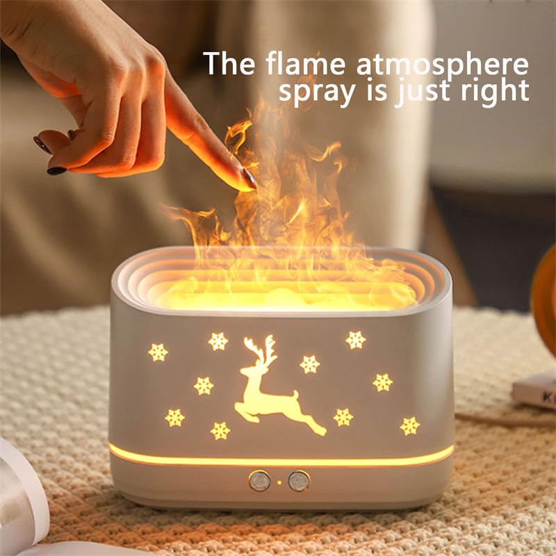 Premium Flame Diffuser Humidifier - Realistic Flame, Quiet Operation, Auto Shut-Off | Aromatherapy for Home & Yoga. - HIVAGI®