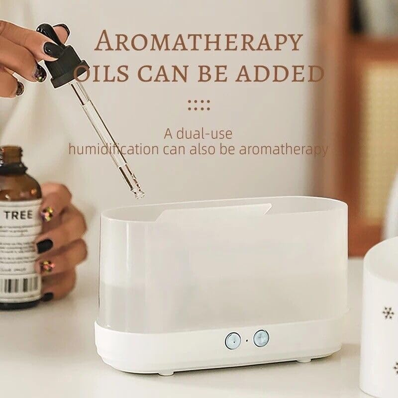 Premium Flame Diffuser Humidifier - Realistic Flame, Quiet Operation, Auto Shut-Off | Aromatherapy for Home & Yoga. - HIVAGI®