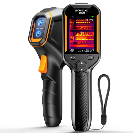 GOYOJO GH192 Handheld Thermal Imaging Camera | 240x240 Super IR Resolution, 25Hz Dual Light Fusion Imager for HVAC, Electrical & Mechanical Inspection