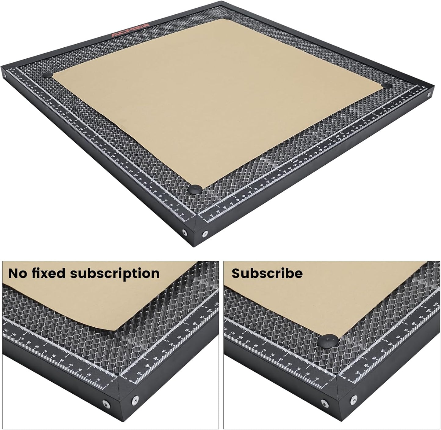 ACMER Honeycomb Laser Bed | Cutting Table with Aluminum Panel for CO2, Diode & Fiber Laser Engraving Machines – (Multiple Sizes).