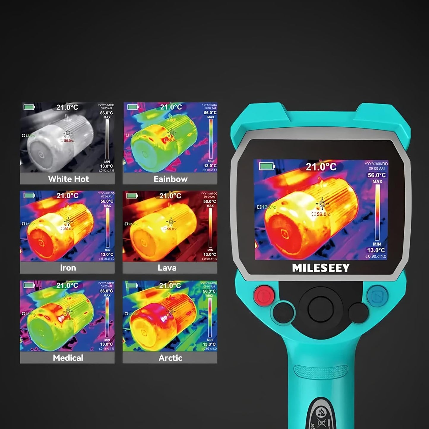 MILESEEY TR256A Thermal Imaging Camera, Handheld 256x192 IR Resolution Thermal Imager with 3.5" Screen, -20°C to 550°C, IP65 Waterproof, Auto Hot/Cold Spot Tracking, 10H Battery Life for HVAC, Electrical, Home Inspection