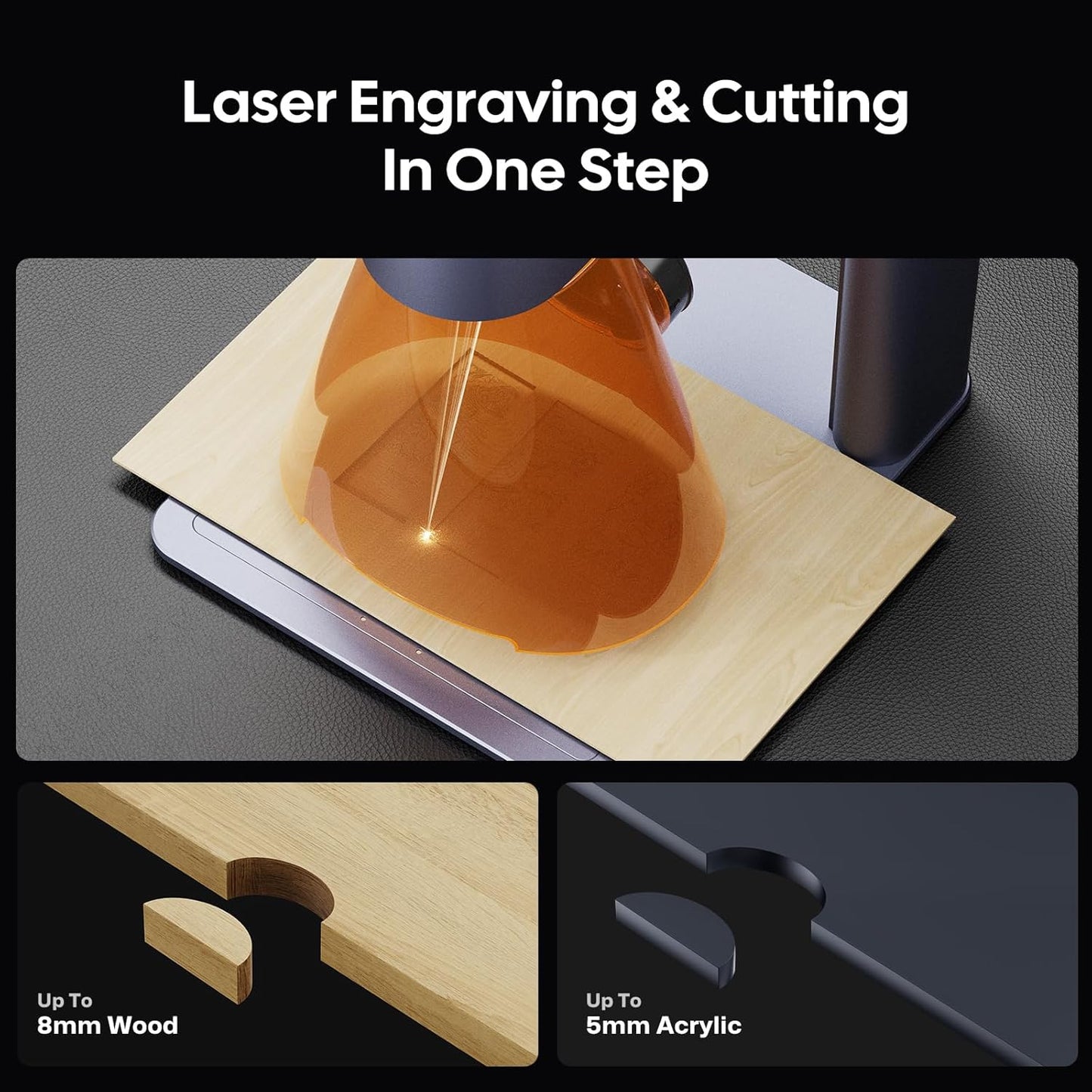 LaserPecker LP4 Dual-Laser Engraver – Best 8K Precision Laser Cutter for Metal, Wood, Jewelry & Acrylic [2025 Edition].