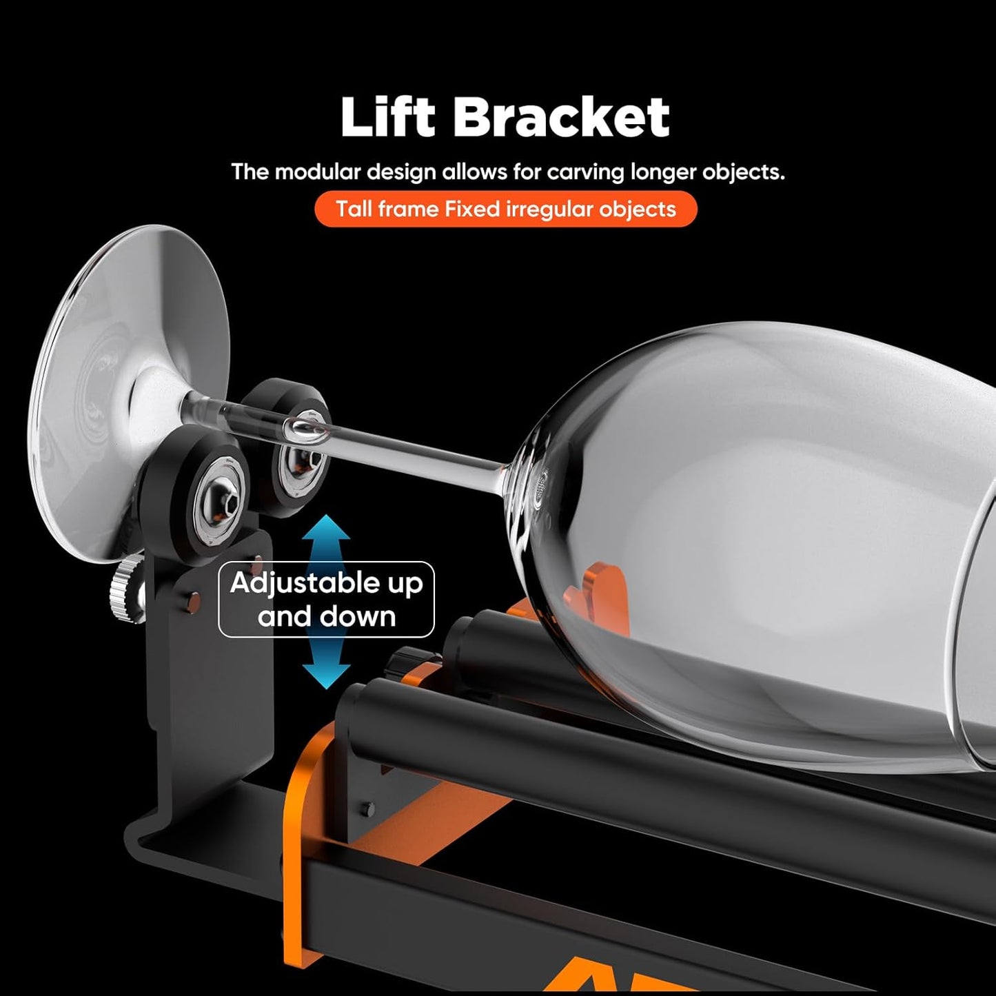 ACMER M2 Laser Rotary Roller – 360° Y-Axis Engraving Tool for Cylindrical Objects | Adjustable Height, Plug & Play.