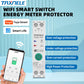 TAXNELE Tuya WiFi Smart Circuit Breaker 1-63A Adjustable | 230V DIN Rail Smart Energy Meter & Power Monitor with Over/Under Voltage Protection | Works with Smart Life, Alexa & Google Home