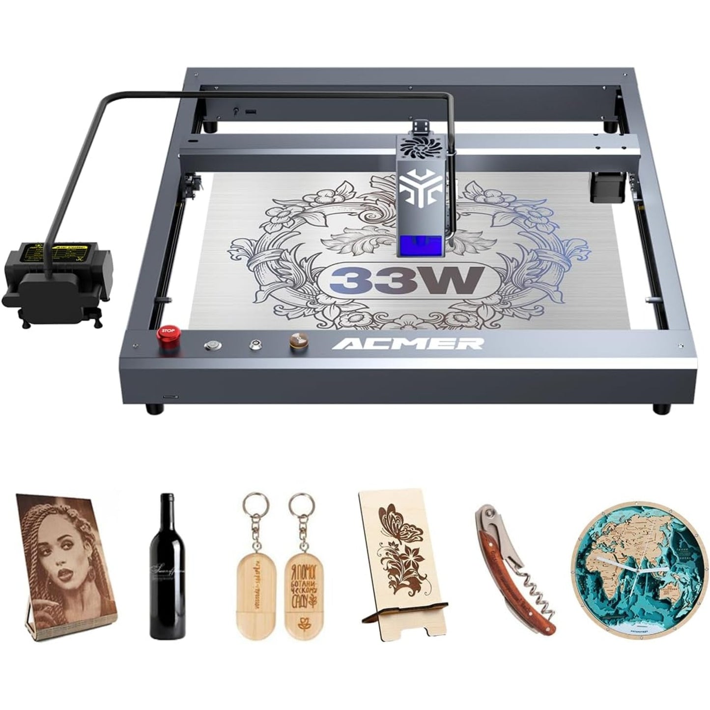 ACMER P2 Laser Engraver & Cutter – 33W/20W/10W High-Precision Industrial CNC Machine (Pre-Assembled).