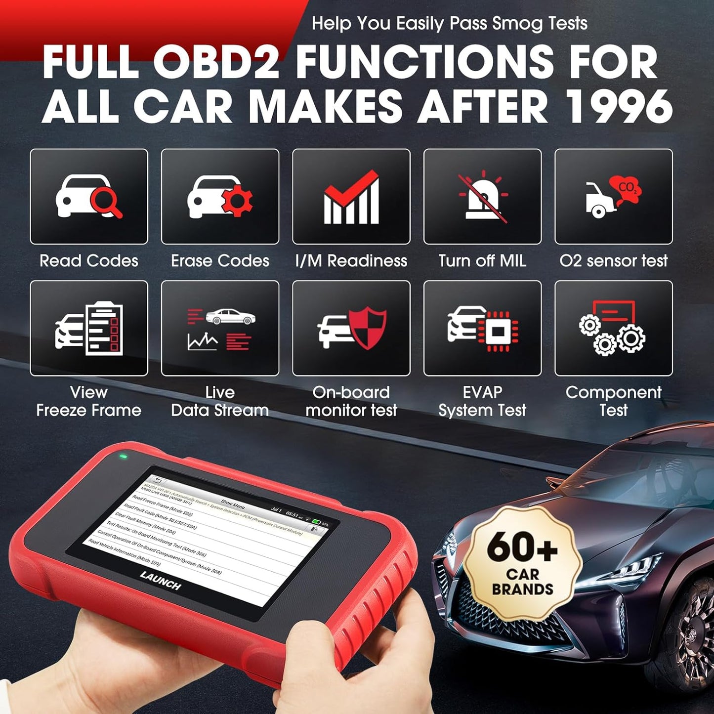 LAUNCH CRP123E: The Best OBDII Scanner for Comprehensive Car Diagnostics.