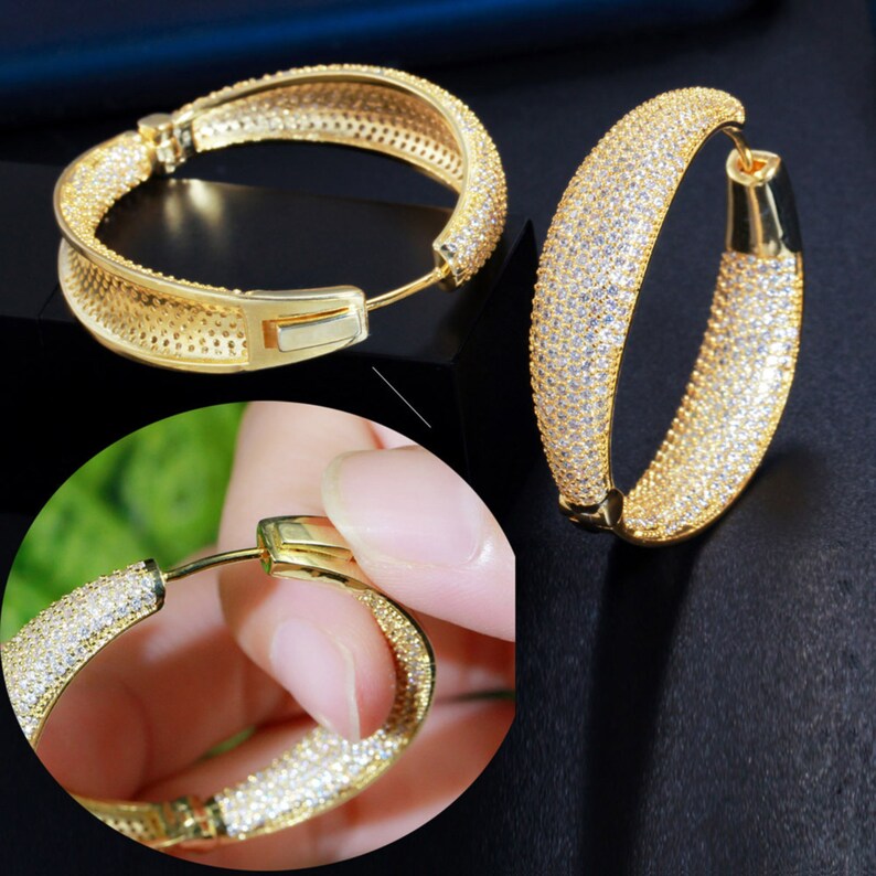 22K Gold Hoop Earrings Designs | Sona Sansaar