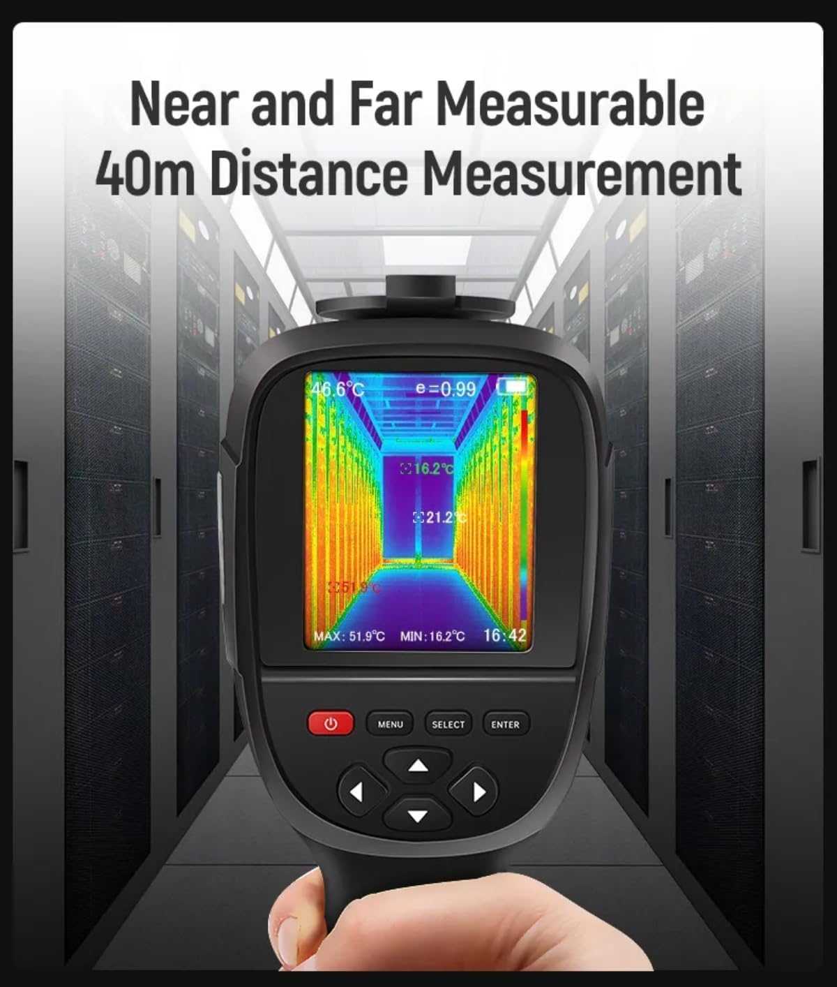 HT-18+ Thermal Imaging Camera 256x192 with Dual-Light Fusion | High-Res Infrared Camera for HVAC, Electrical, Plumbing & Home Inspection | -4°F to 1022°F Range