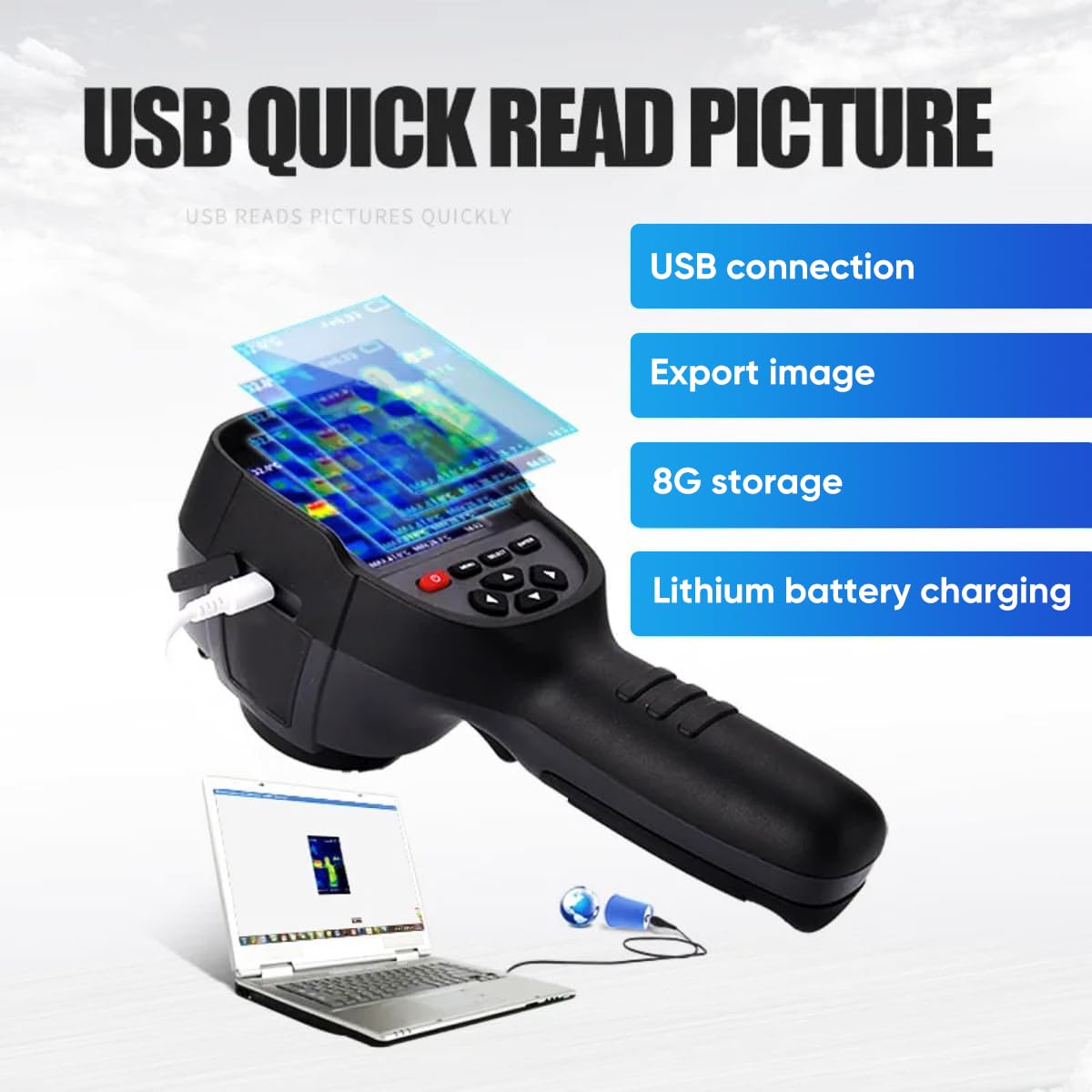 HT-18+ Thermal Imaging Camera 256x192 with Dual-Light Fusion | High-Res Infrared Camera for HVAC, Electrical, Plumbing & Home Inspection | -4°F to 1022°F Range