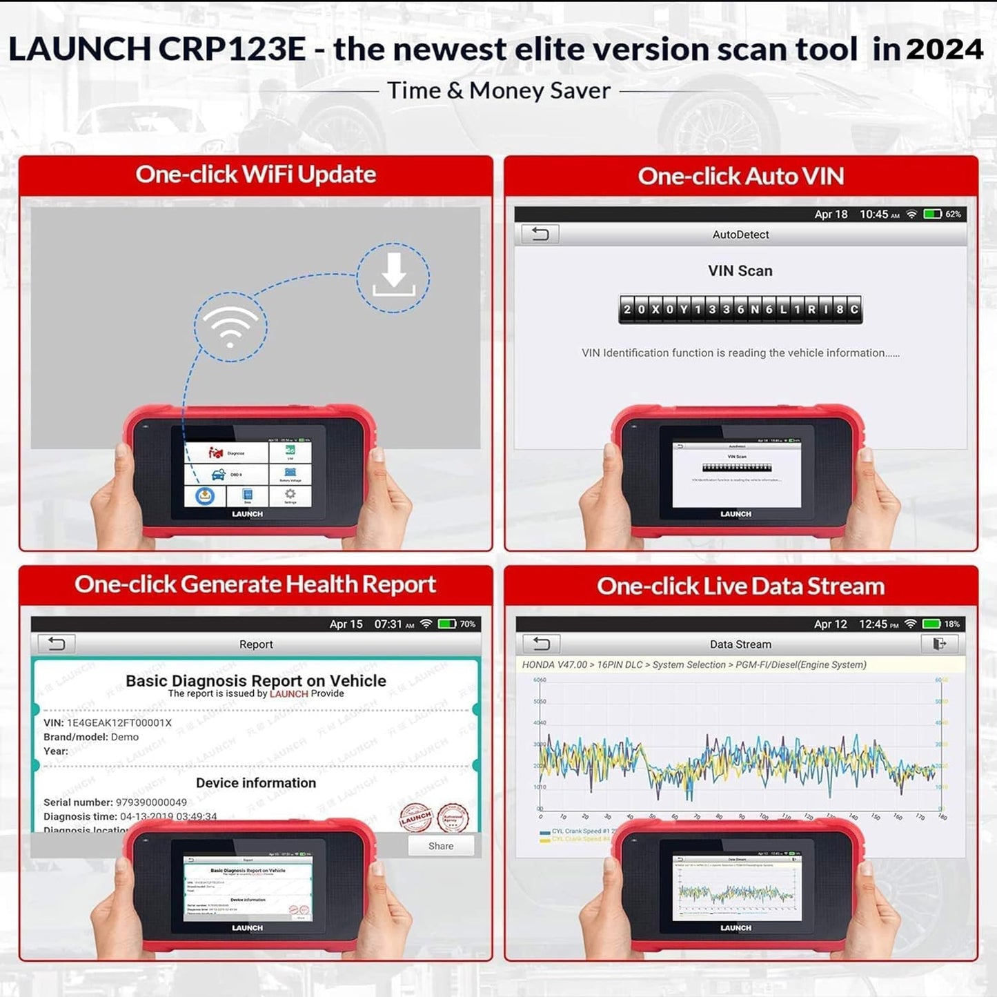 LAUNCH CRP123E: The Best OBDII Scanner for Comprehensive Car Diagnostics.