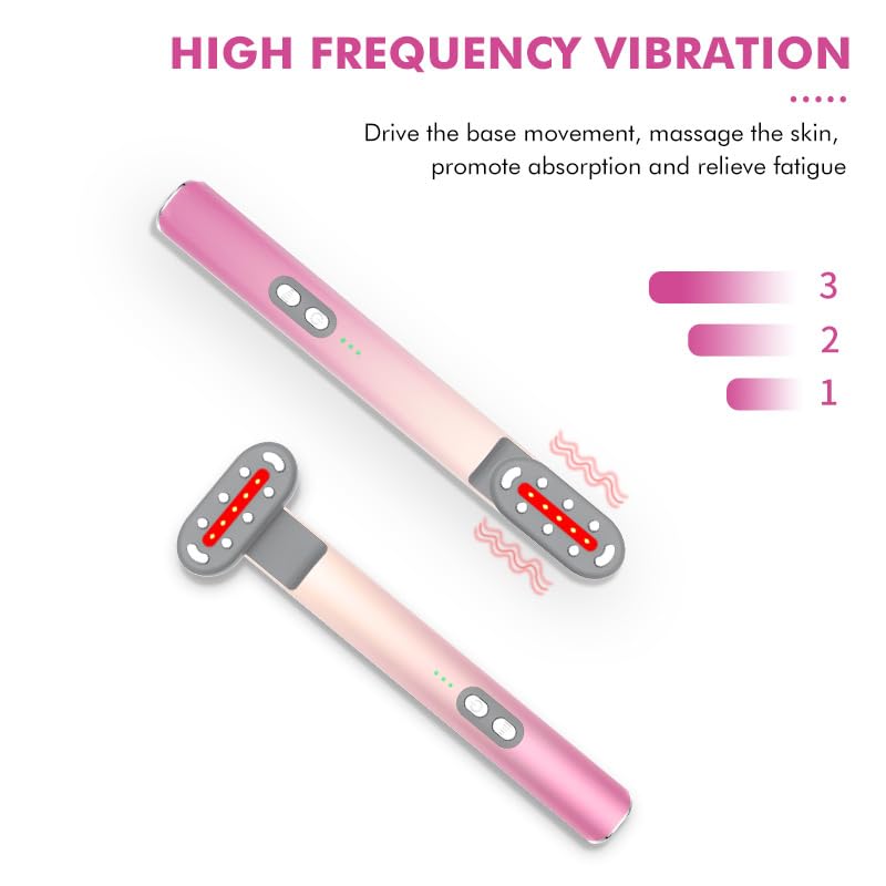 7-in-1 LED Light Therapy Wand: Red Light Therapy for Face & Eyes - Anti-Aging, Acne Treatment, Skin Rejuvenation.