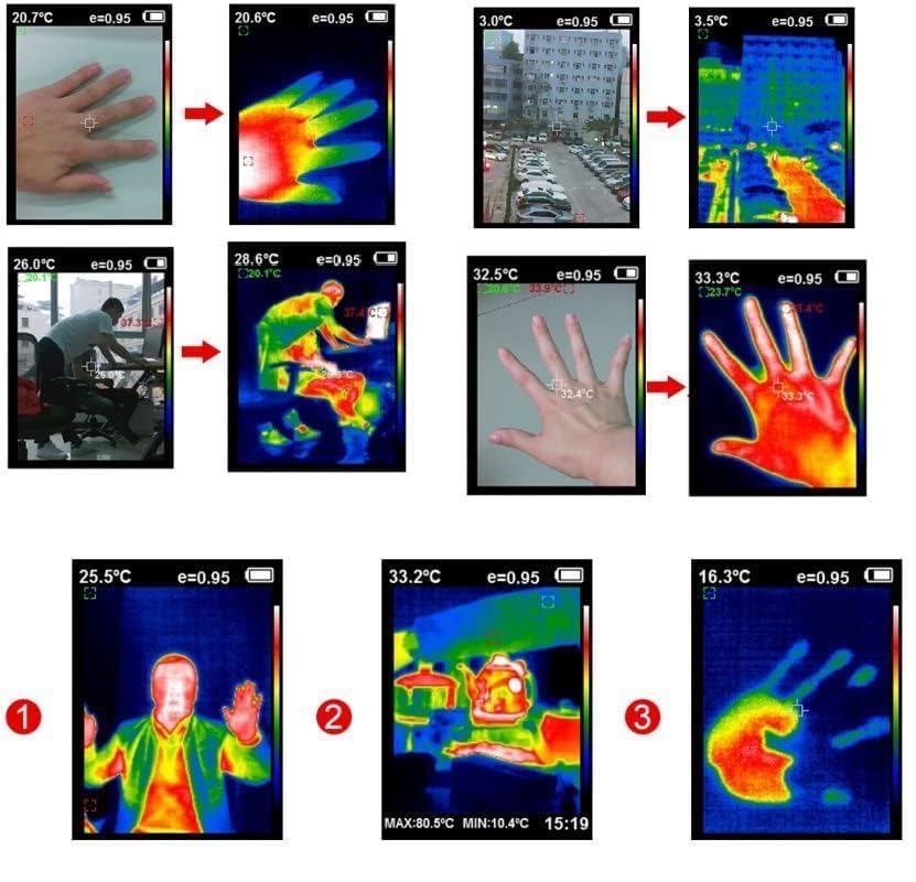 HT-18+ Thermal Imaging Camera 256x192 with Dual-Light Fusion | High-Res Infrared Camera for HVAC, Electrical, Plumbing & Home Inspection | -4°F to 1022°F Range