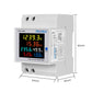 HIVAGI® Single Phase Energy Meter 100A 6-in-1 Power Monitor with LCD Display – AC 40-300V Voltage Current Frequency Active Power Consumption Meter for Home & Industrial Use