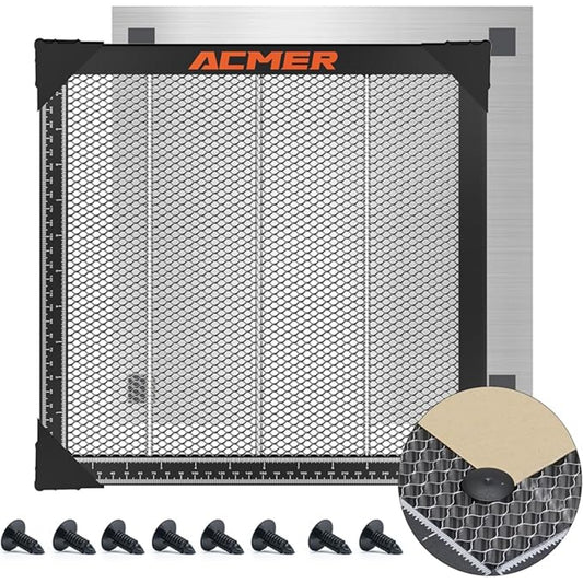 ACMER Honeycomb Laser Bed | Cutting Table with Aluminum Panel for CO2, Diode & Fiber Laser Engraving Machines – (Multiple Sizes).