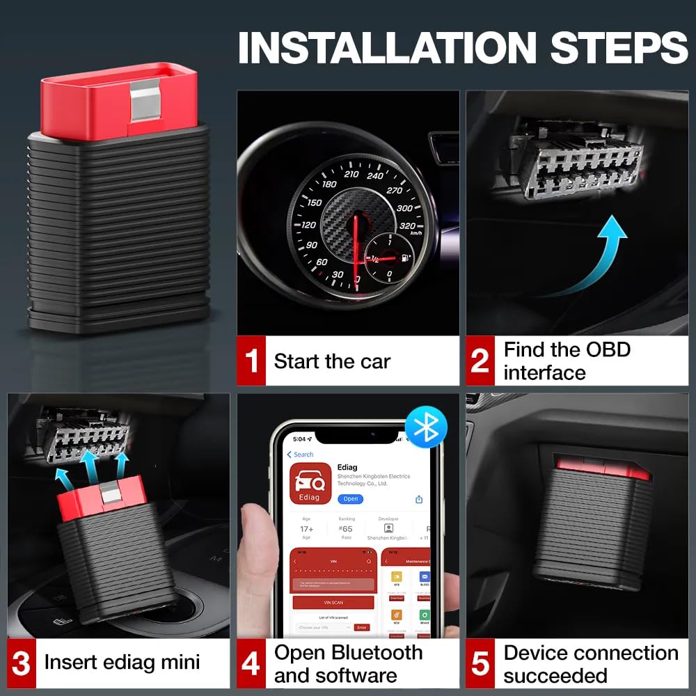 Top-Rated EDIAG Mini OBD2 Bluetooth Scanner: Ultimate Diagnostic Tool for All Vehicles.