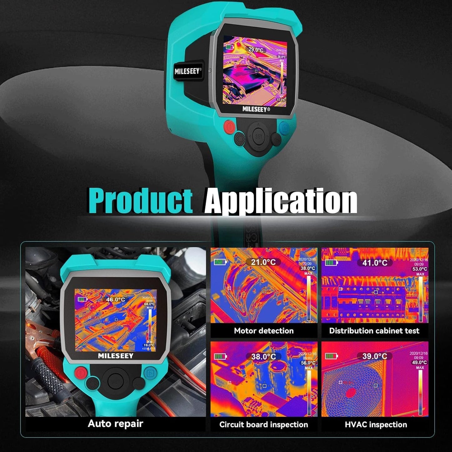MILESEEY TR256A Thermal Imaging Camera, Handheld 256x192 IR Resolution Thermal Imager with 3.5" Screen, -20°C to 550°C, IP65 Waterproof, Auto Hot/Cold Spot Tracking, 10H Battery Life for HVAC, Electrical, Home Inspection