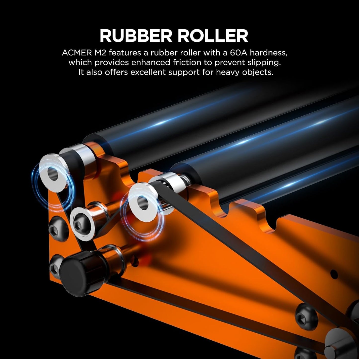 ACMER M2 Laser Rotary Roller – 360° Y-Axis Engraving Tool for Cylindrical Objects | Adjustable Height, Plug & Play.