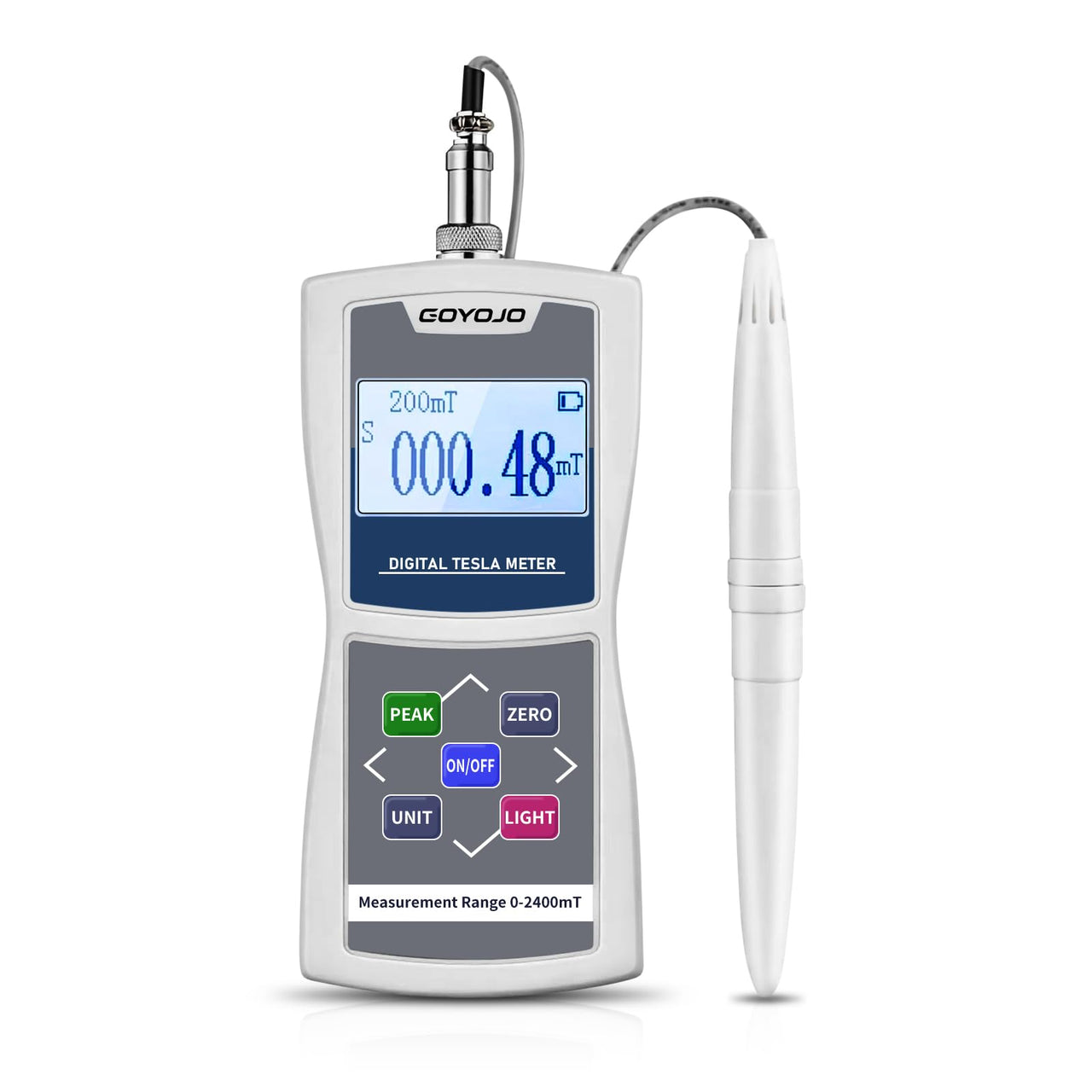 GOYOJO AMST Handheld Digital Gaussmeter | 0-2400mT High-Accuracy Magnetic Field Tester | Professional Magnetometer for Motors, Speakers & Industrial Use