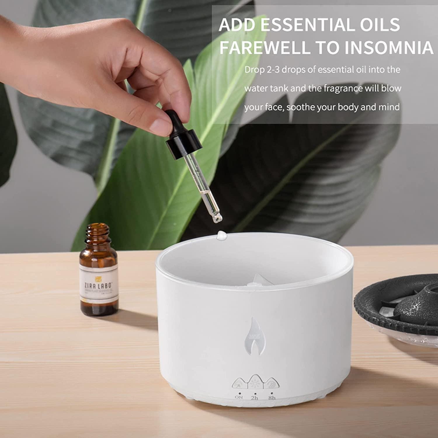 HIVAGI® Flame Air Diffuser Volcano Aroma Diffuser Ultrasonic Oil Diffuser  360mL Auto-Off Protection for Home,Office or Yoga, Gym.