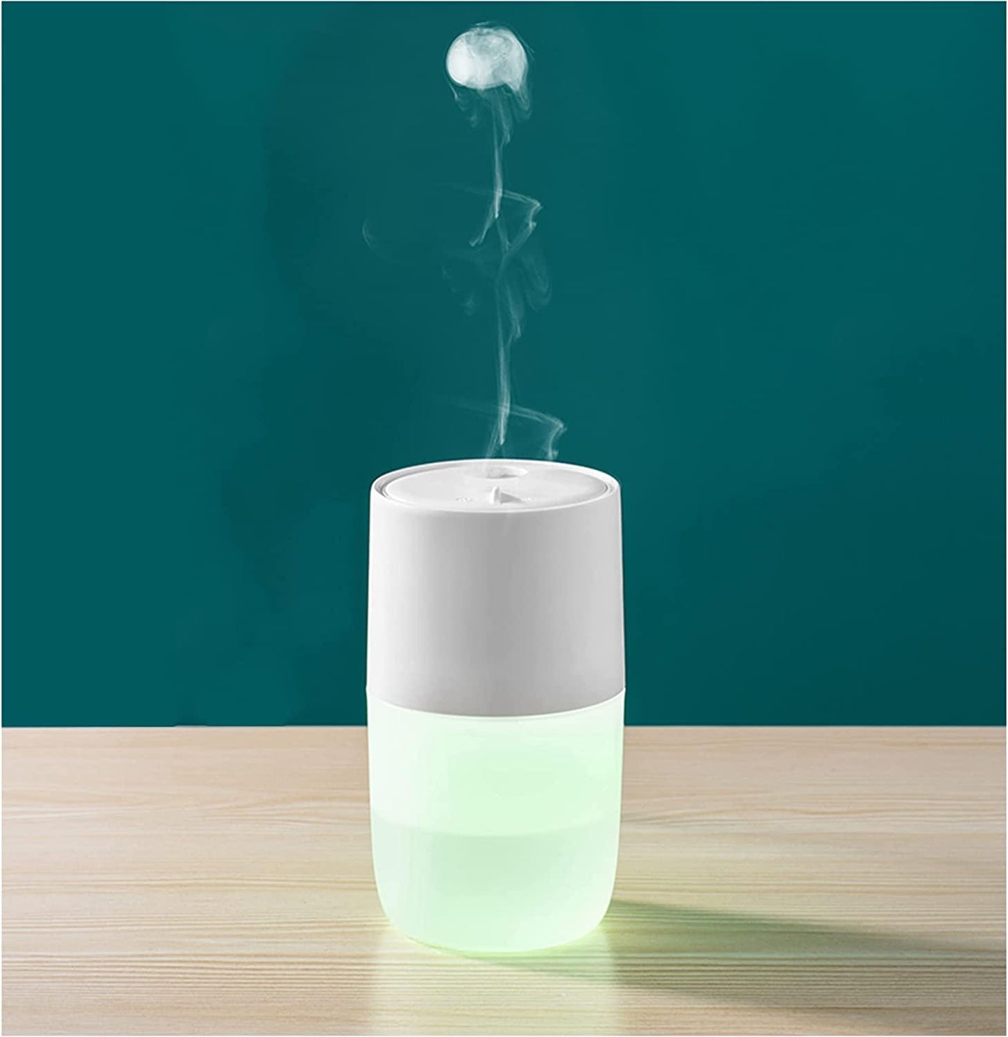 HIVAGI® Portable Mini Humidifier, Jellyfish Elf Cool Mist Ultrasonic Humidifier for Office Car Yoga & Travel (White). - HIVAGI®