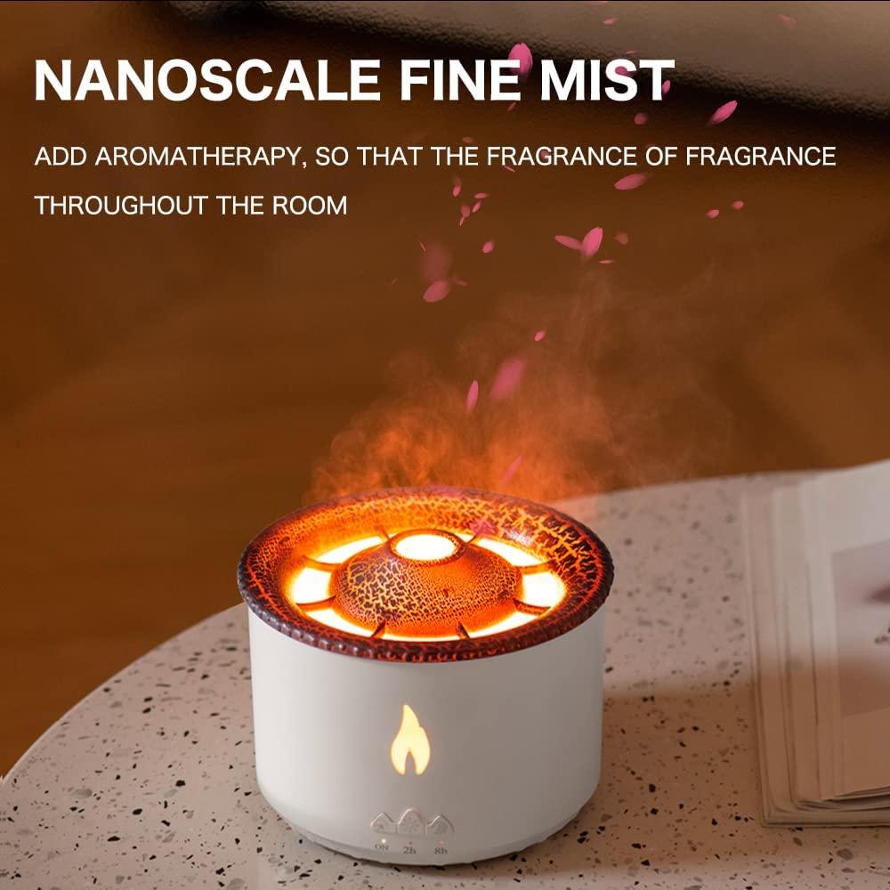 HIVAGI® Flame Air Diffuser Volcano Aroma Diffuser Ultrasonic Oil Diffu
