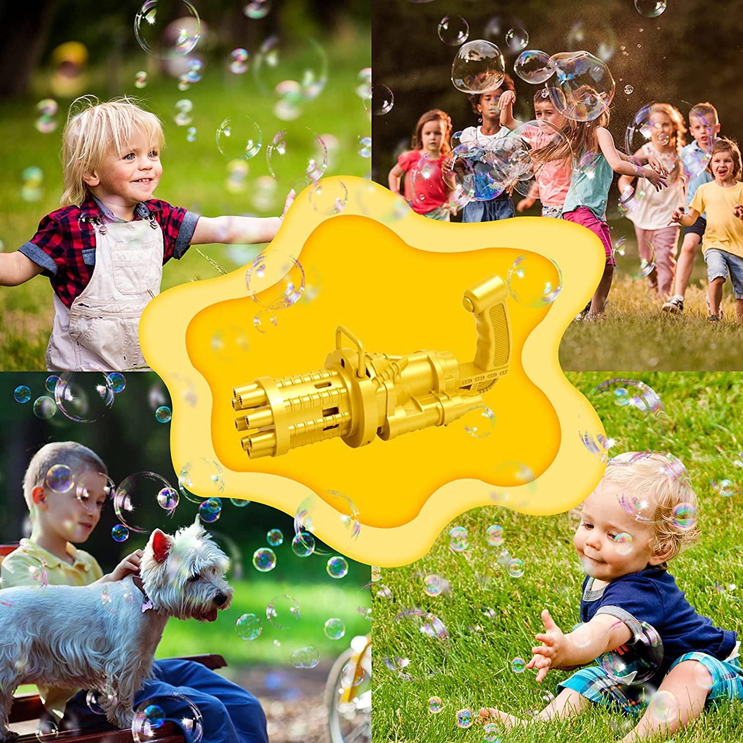 First Play 8-Hole Electric Bubbles Gun for Toddlers Toys,Gatling Bubble  Machine Outdoor